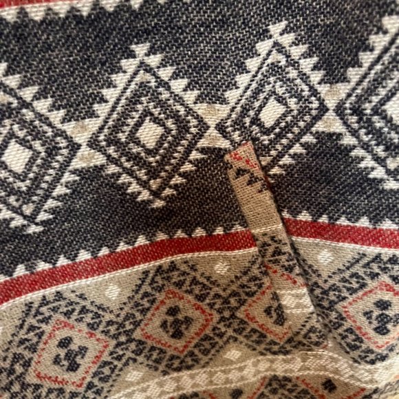 Tribal Jeans Southwest-Inspired Long Woven Vest with Cascading Front Lapel - Picture 5 of 6